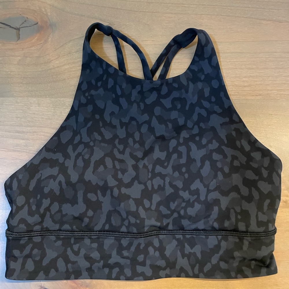 Lululemon Athletica Black Camo Sports Bra